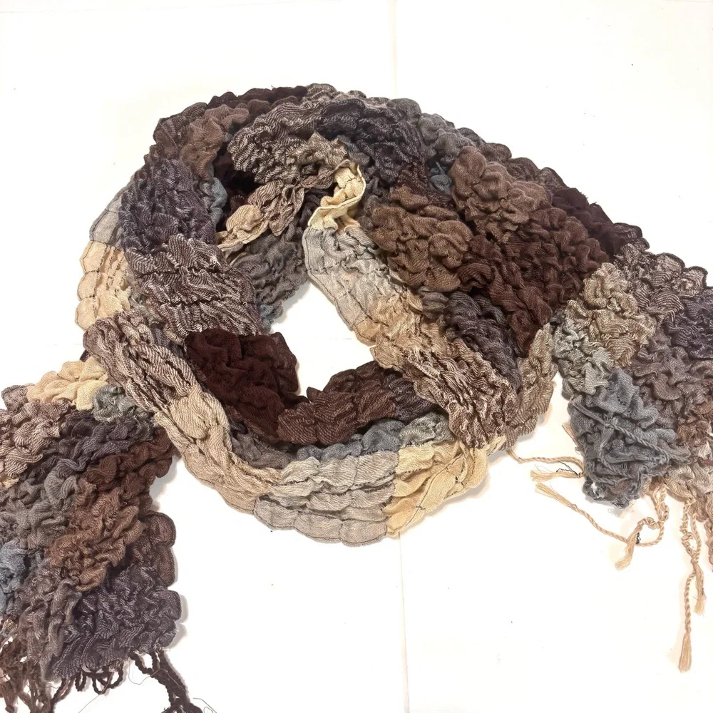 Elegant Multicolor Textured Scarf
